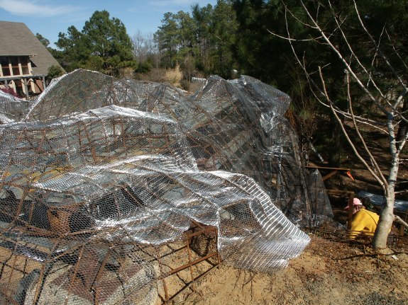 Mesh form completed side view