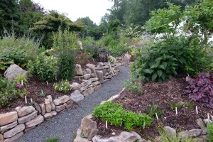 Greenhouse 12 pathway rock walls, 2016