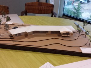 Frank Harmon's architectural model of Tony and Anita's new home, 2016
