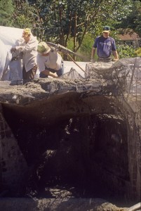 Grotto construction, concrete forming