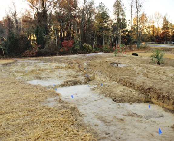 Grotto site during excavation