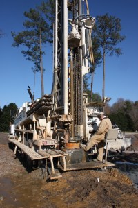 Souto Garden construction well drilling, 2009