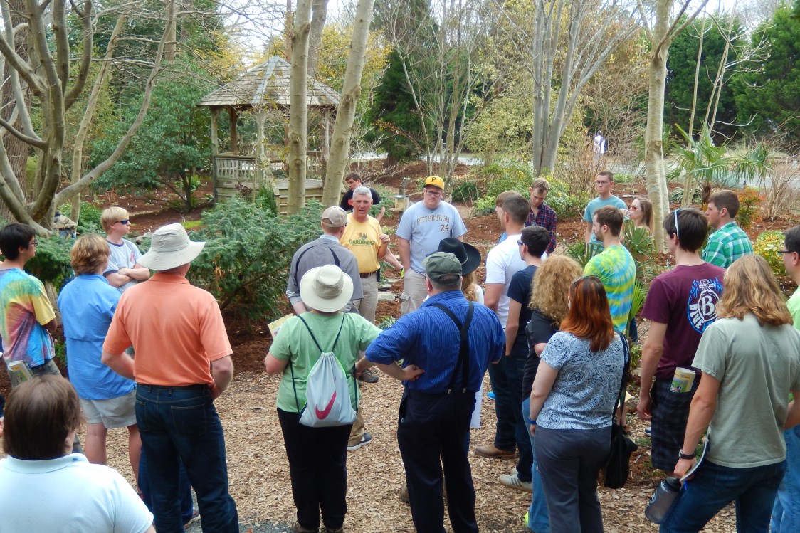 Tour group during Winter Open House