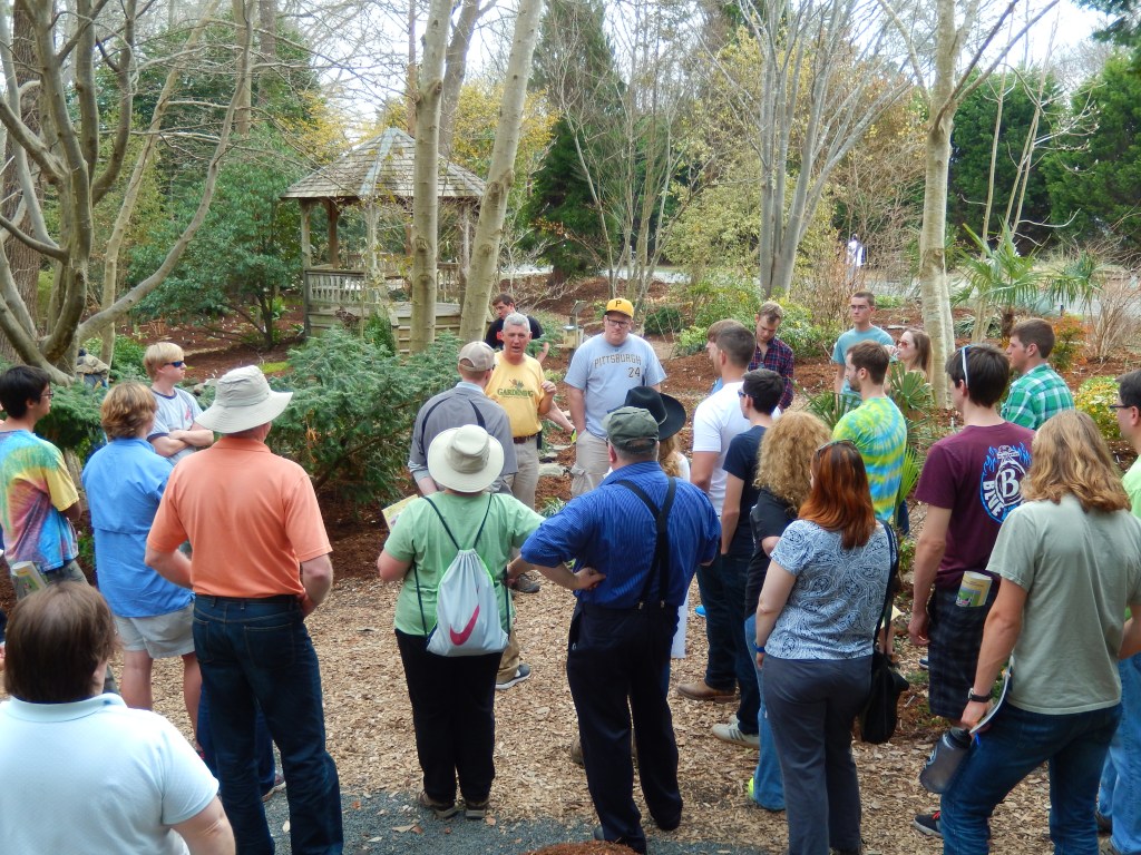 Tour group during Winter Open House